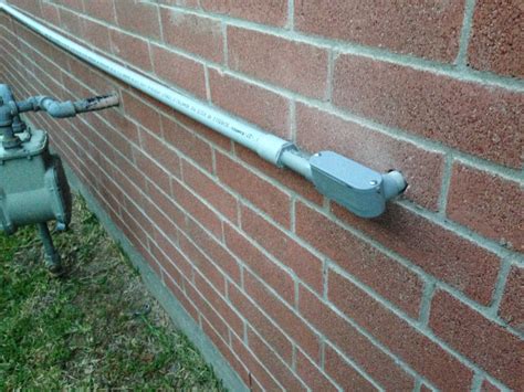 pvc conduit through exterior wall